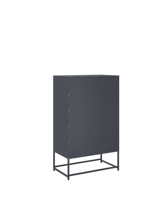 Komoda, antracito, 68x39x111,5 cm, plienas