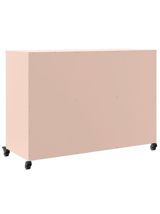 Šoninė spintelė, rožinės spalvos, 100,5x39x72cm, plienas
