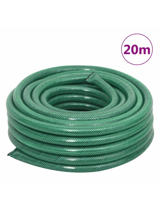Žarnos ritė su tvirtinimo detalėmis, žalia, 0,75", 20m, PVC