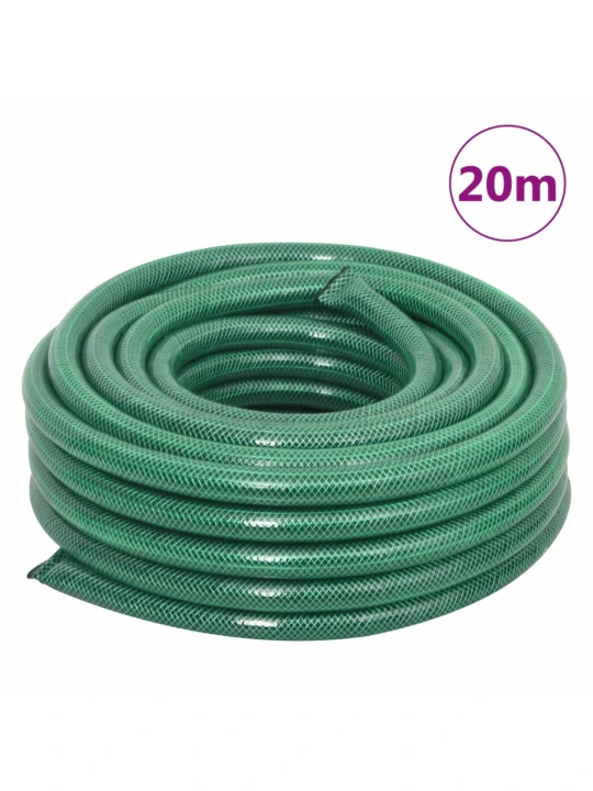 Žarnos ritė su tvirtinimo detalėmis, žalia, 0,75", 20m, PVC
