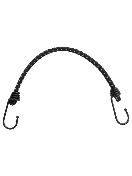Bungee virvelės su juostelėmis ir kabliukais, 25vnt., 38cm