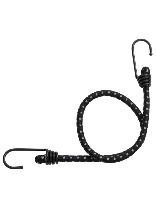 Bungee virvelės su juostelėmis ir kabliukais, 50vnt., 59cm