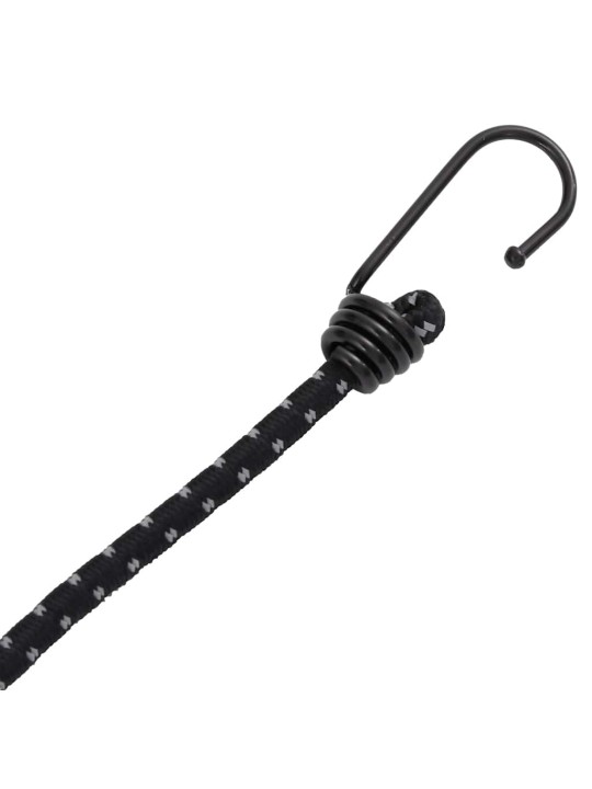 Bungee virvelės su juostelėmis ir kabliukais, 50vnt., 59cm
