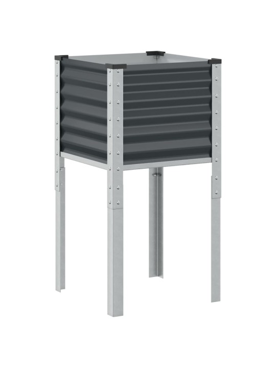 Sodo lovelis, antracito spalvos, 45x45x88cm, plienas