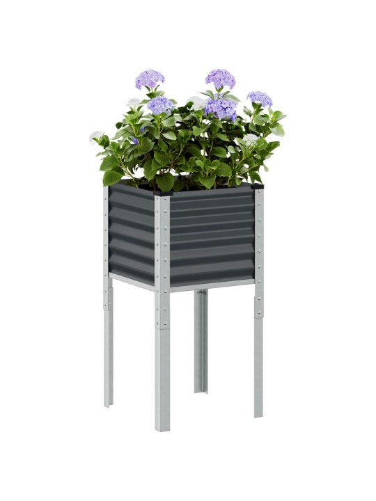 Sodo lovelis, antracito spalvos, 45x45x88cm, plienas