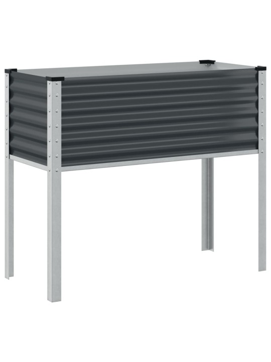 Sodo lovelis, antracito spalvos, 100x41x90cm, plienas