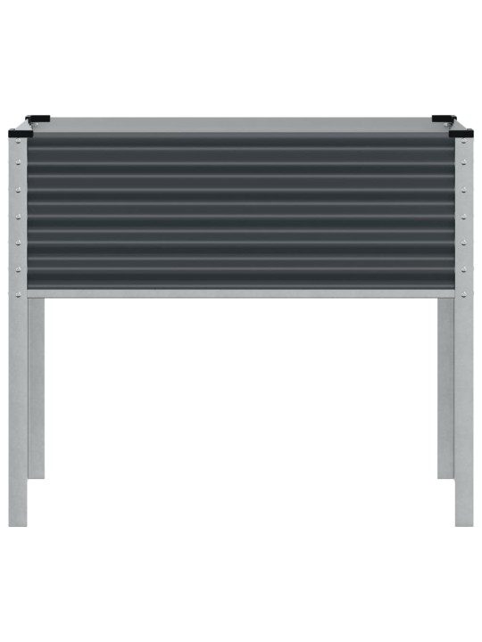 Sodo lovelis, antracito spalvos, 100x41x90cm, plienas