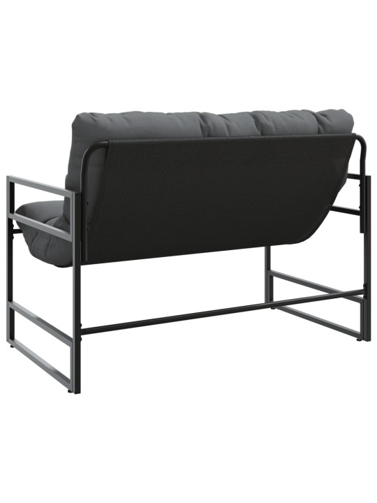 Sodo suoliukas su pagalvėle, antracito spalvos, 113cm, plienas