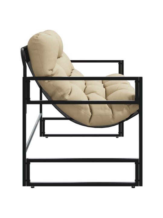 Sodo suoliukas su pagalvėle, taupe spalvos, 113cm, plienas