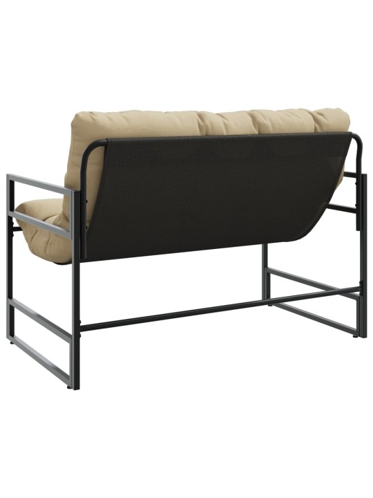 Sodo suoliukas su pagalvėle, taupe spalvos, 113cm, plienas