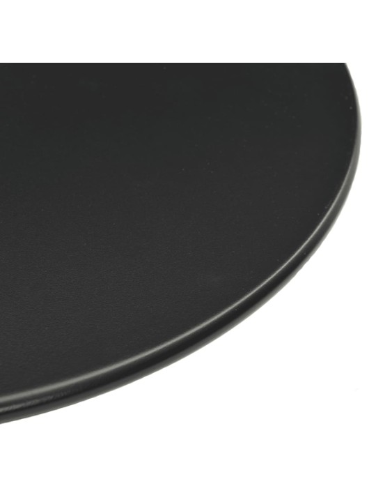 Sodo stalas, juodos spalvos, skersmuo 60x105cm, plienas