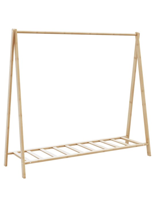 Drabužių kabykla su lentynomis, 106x34x102cm, bambukas