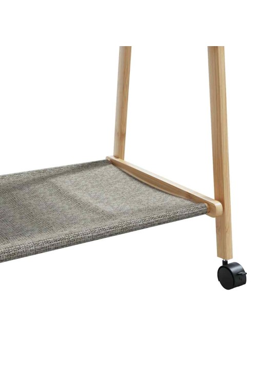 Drabužių kabykla su lentynomis/ratukais, 106x34x106,5cm