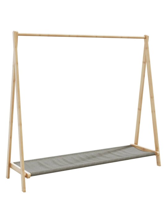 Drabužių kabykla su lentynomis, 106x34x102cm, bambukas
