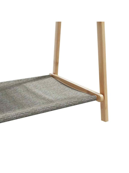 Drabužių kabykla su lentynomis, 96x45,5x150,5cm, bambukas