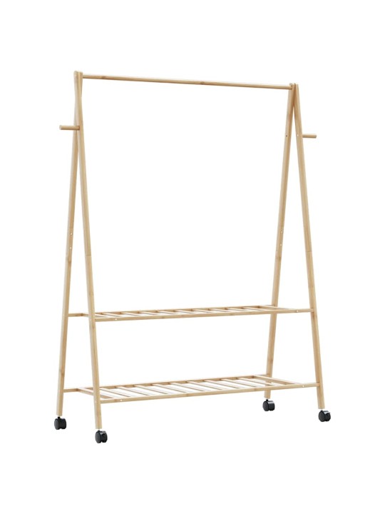 Drabužių kabykla su lentynomis/ratukais, 132x45,5x155,5cm