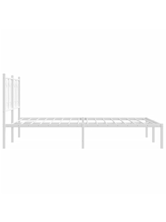 Metalinis lovos rėmas su galvūgaliu, baltos spalvos, 140x190cm