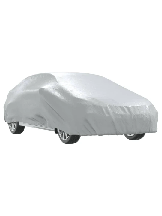 Automobilio uždangalas sedanams, sidabrinis, XL dydžio, pilnas