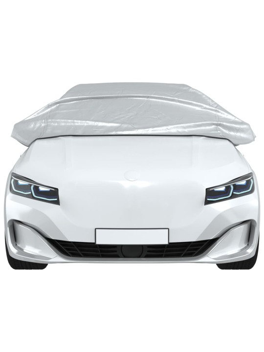 Pusės automobilio uždangalas su kabliukais, sidabrinis, M