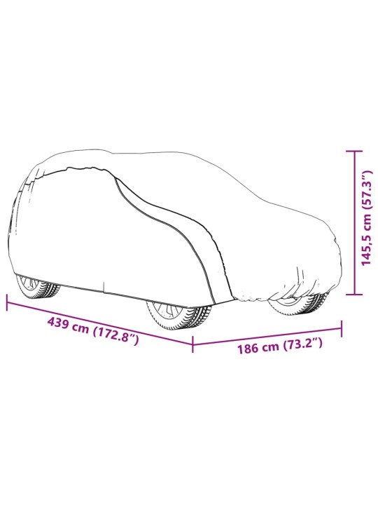 Automobilio uždangalas visureigiui, sidabrinis, M dydžio, PEVA