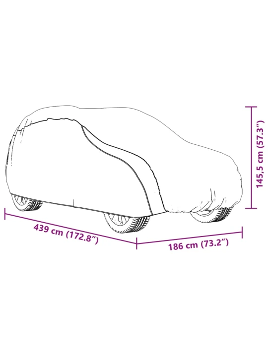 Automobilio uždangalas visureigiui, sidabrinis, M dydžio, PEVA