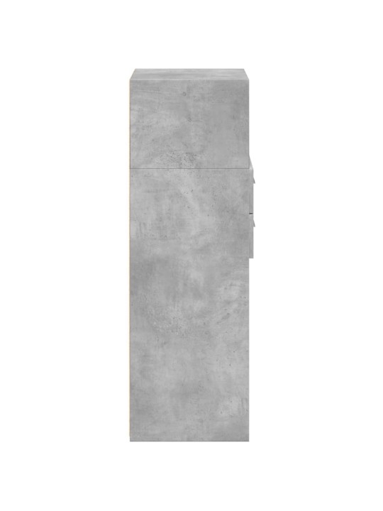 Komoda, betono pilkos spalvos, 30x42,5x124cm, apdirbta mediena