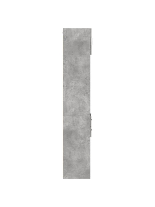 Siaura spintelė daiktams, betono pilka, 30x42,5x225cm, mediena