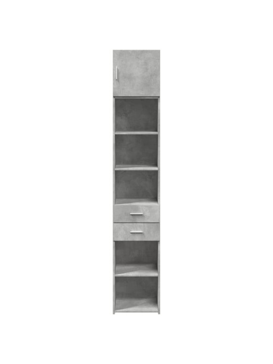 Siaura spintelė daiktams, betono pilka, 40x42,5x225cm, mediena