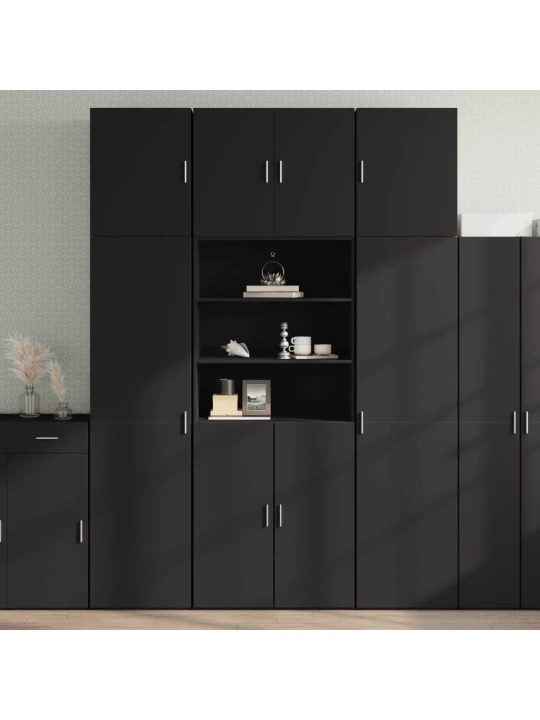 Komoda, juodos spalvos, 80x42,5x249cm, apdirbta mediena