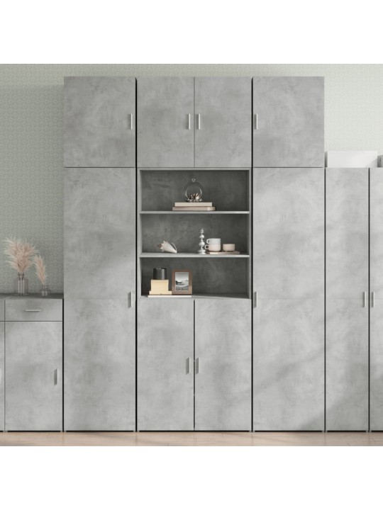Komoda, betono pilkos spalvos, 80x42,5x249cm, apdirbta mediena