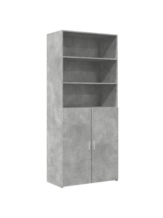 Komoda, betono pilkos spalvos, 80x42,5x185cm, apdirbta mediena