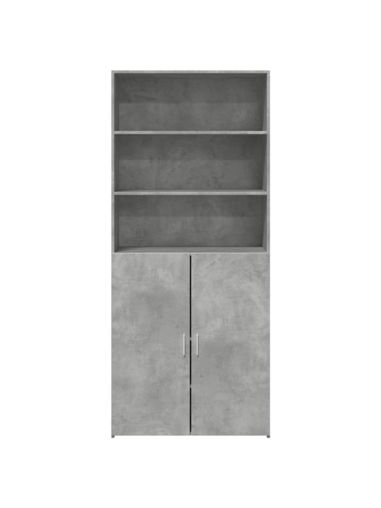 Komoda, betono pilkos spalvos, 80x42,5x185cm, apdirbta mediena