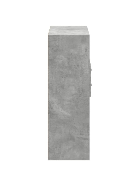 Komoda, betono pilkos spalvos, 80x42,5x124cm, apdirbta mediena