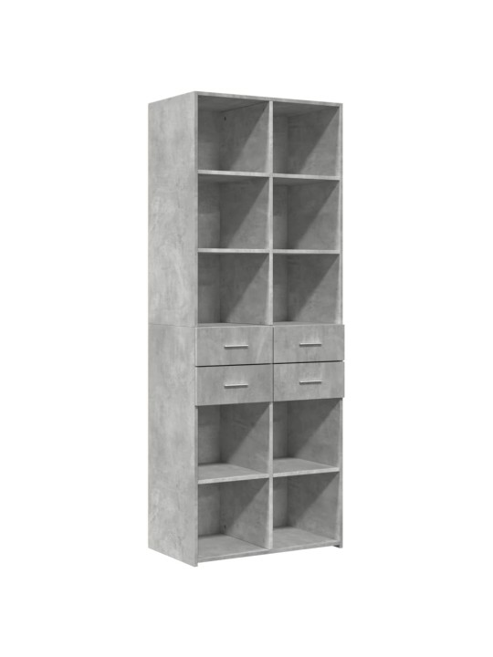 Komoda, betono pilkos spalvos, 70x42,5x185cm, apdirbta mediena