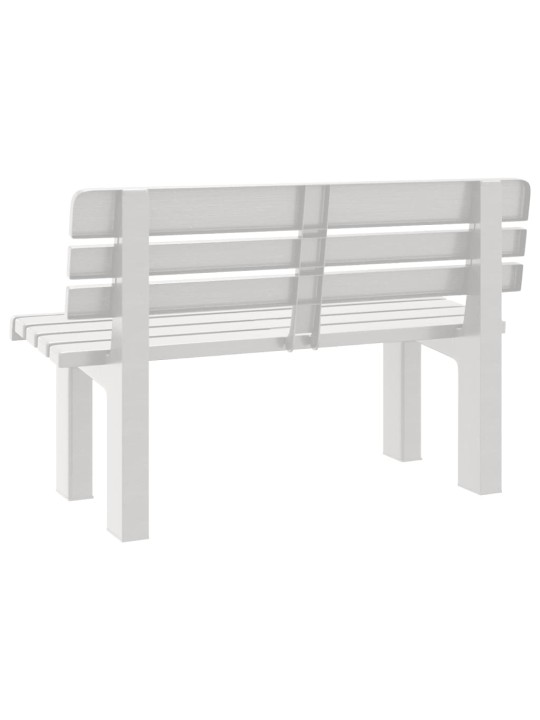 Sodo suoliukas, baltos spalvos, 110x52x71cm, polipropilenas