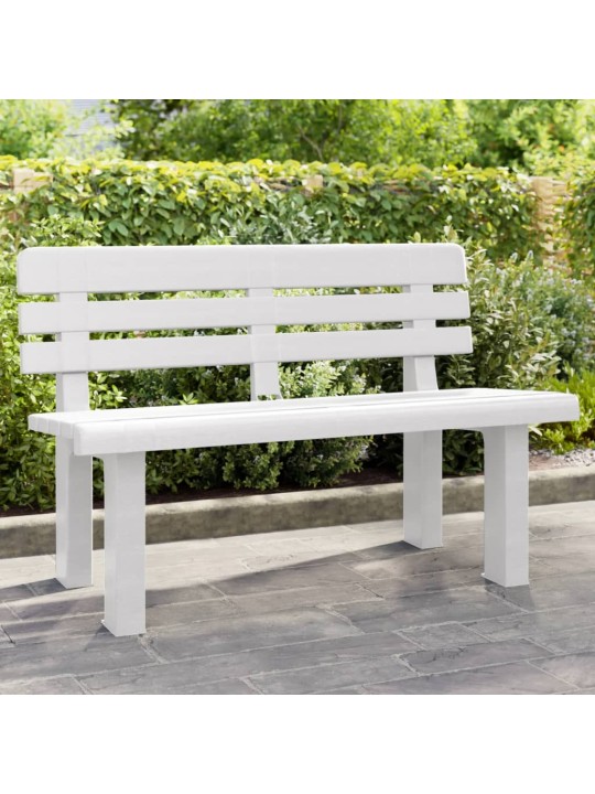 Sodo suoliukas, baltos spalvos, 110x52x71cm, polipropilenas