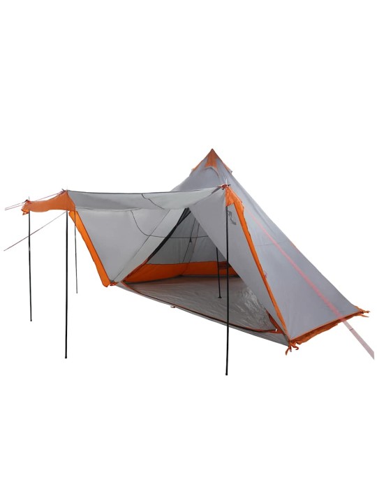 Šeimos palapinė, pilka ir oranžinė, šešiavietė, tipi