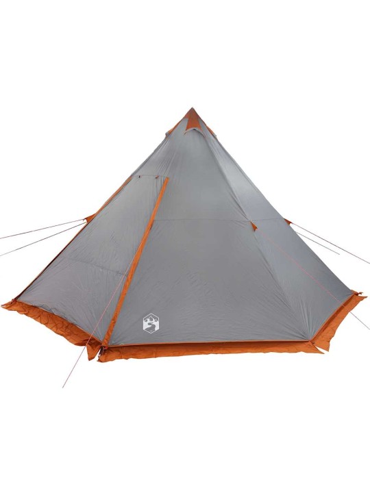 Šeimos palapinė, pilka ir oranžinė, šešiavietė, tipi