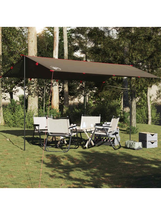 Stovyklavimo tentas, rudas, 506x306cm, atsparus vandeniui
