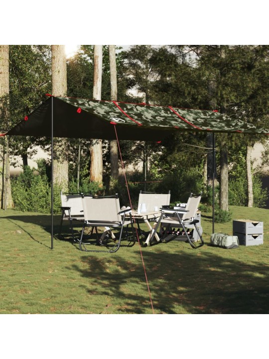 Stovyklavimo tentas, kamufliažinis, 451x420cm