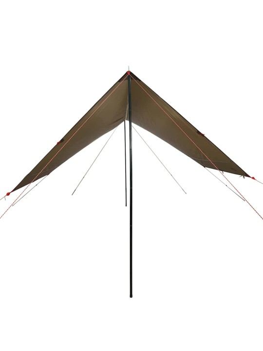 Stovyklavimo tentas, rudas, 438x376x212cm, atsparus vandeniui