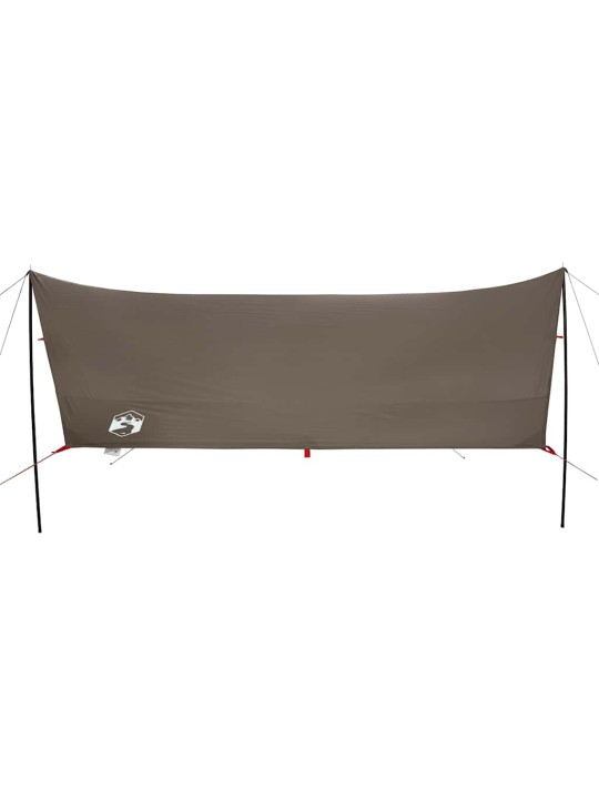 Stovyklavimo tentas, rudas, 462x306x211cm, atsparus vandeniui