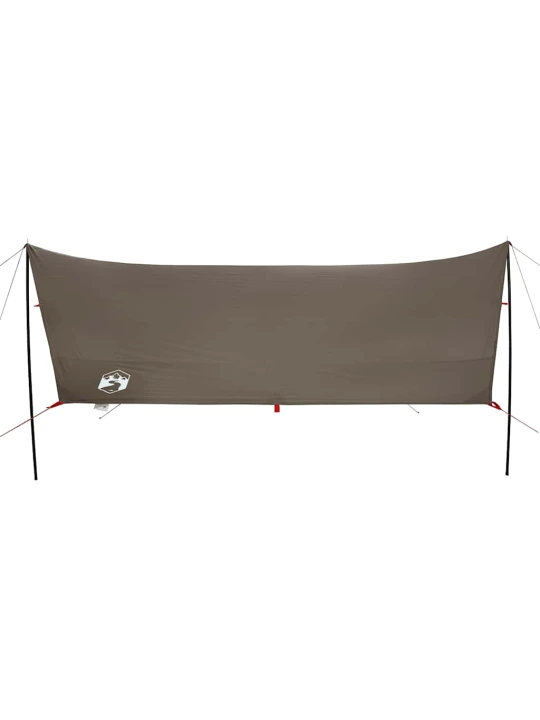 Stovyklavimo tentas, rudas, 462x306x211cm, atsparus vandeniui
