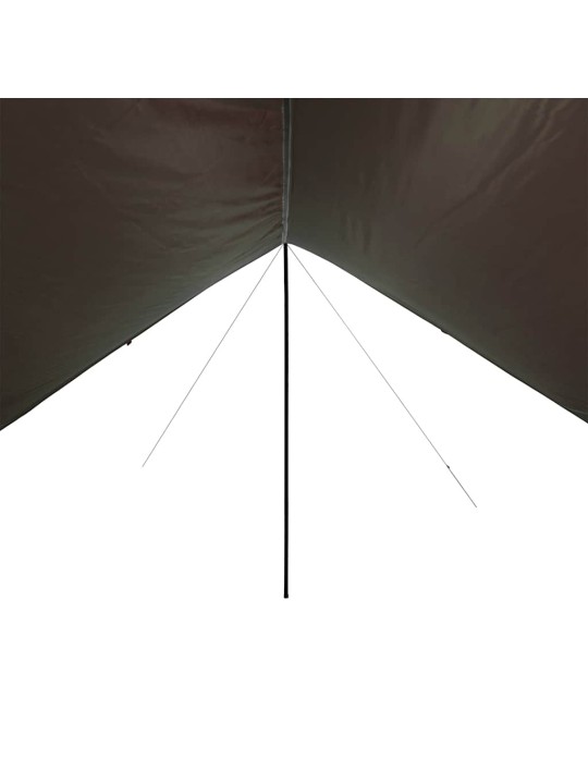 Stovyklavimo tentas, rudas, 462x306x211cm, atsparus vandeniui