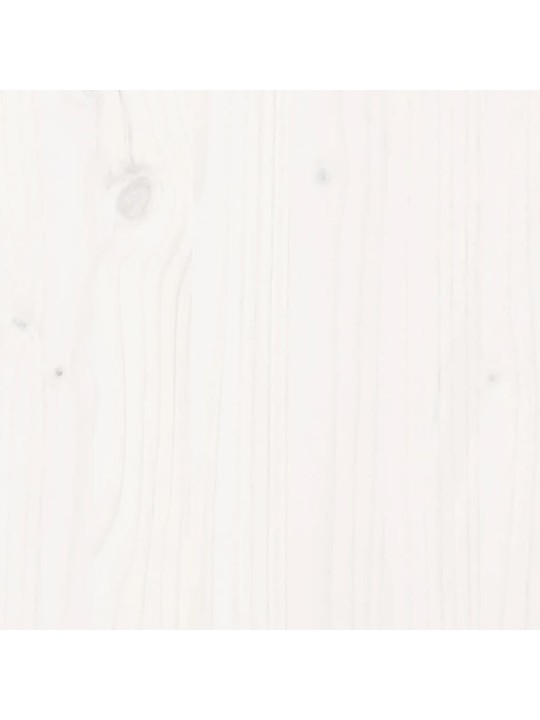 Sodo lovelis, baltas, 110x60x23cm, pušies medienos masyvas