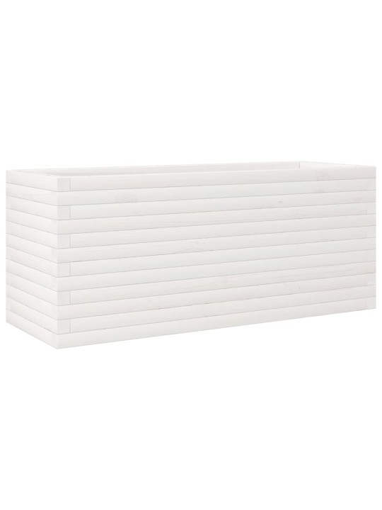 Sodo lovelis, baltas, 110x40x45,5cm, pušies medienos masyvas