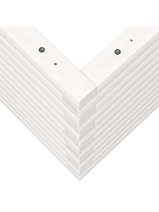 Sodo lovelis, baltas, 110x40x45,5cm, pušies medienos masyvas