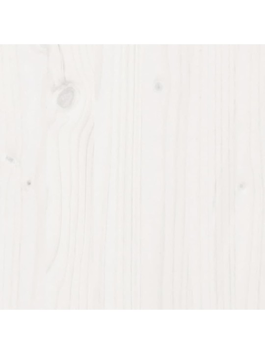 Sodo lovelis, baltas, 110x40x45,5cm, pušies medienos masyvas