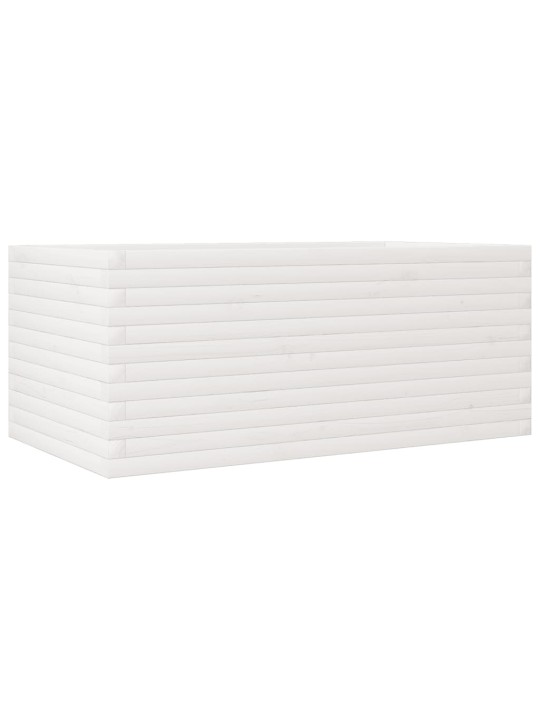 Sodo lovelis, baltas, 110x60x45,5cm, pušies medienos masyvas
