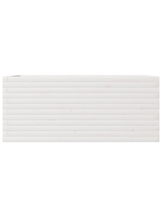 Sodo lovelis, baltas, 110x60x45,5cm, pušies medienos masyvas